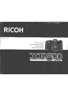 Ricoh XR 500 Auto manual. Camera Instructions.